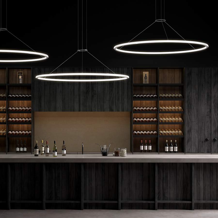 Sonneman Luna 38" Wide LED Ring Chandelier - 3500K