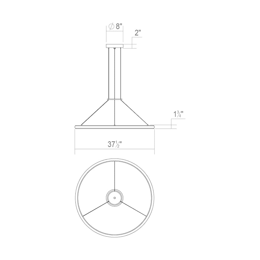 Sonneman Luna 38" Wide LED Ring Chandelier - 3500K