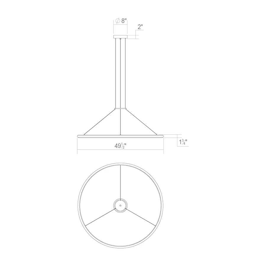 Sonneman Luna 50" Wide LED Ring Chandelier - 2700K