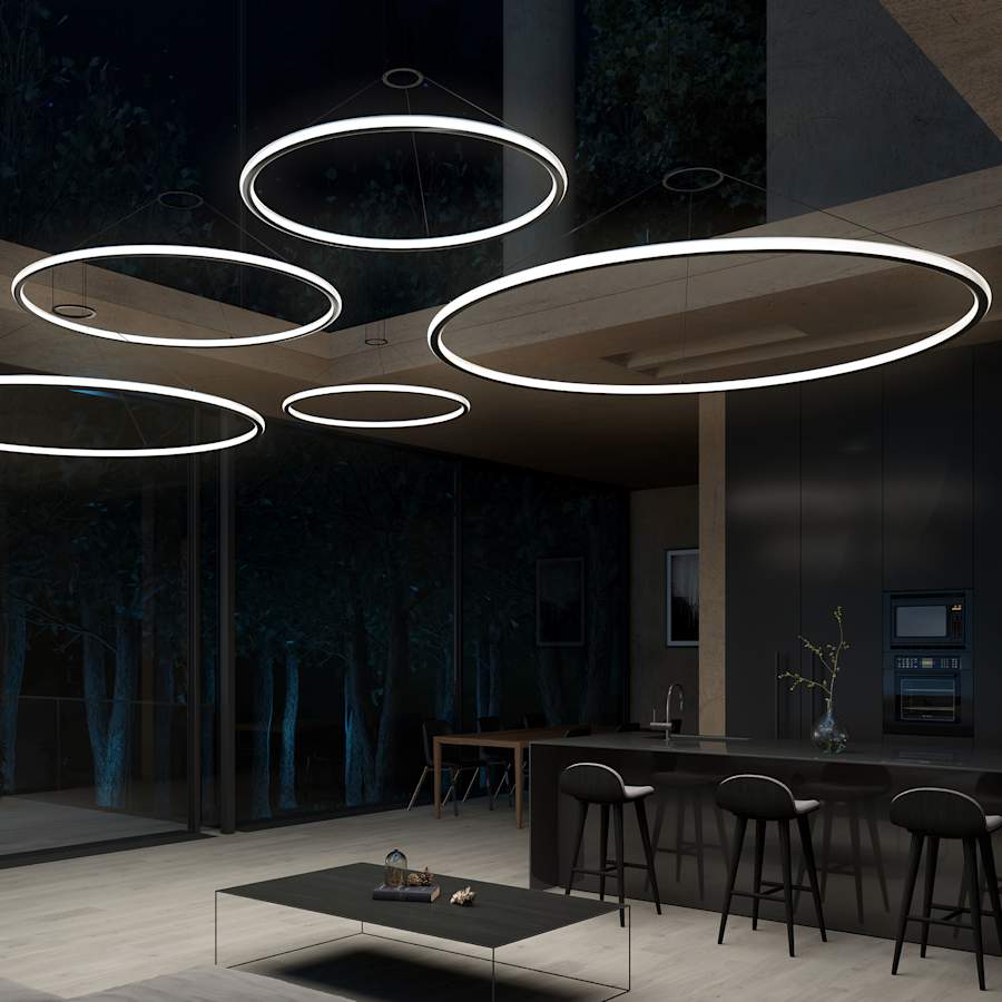 Sonneman Luna 62" Wide LED Ring Chandelier - 2700K