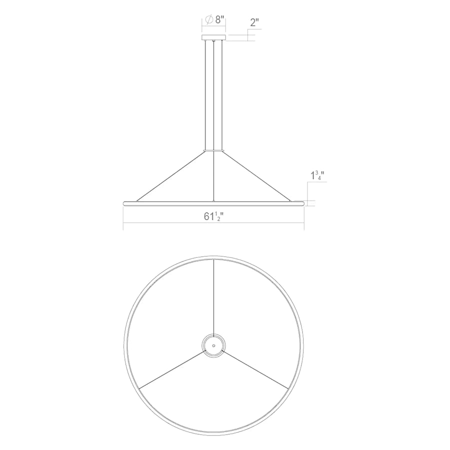 Sonneman Luna 62" Wide LED Ring Chandelier - 3500K
