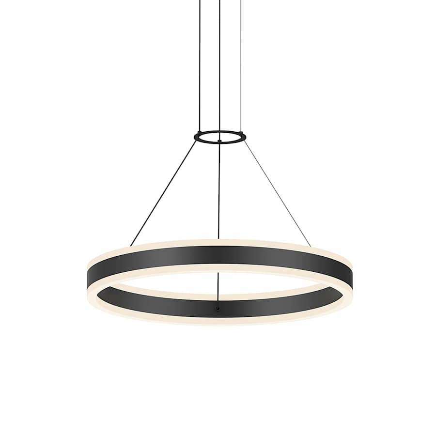 Sonneman Double Corona 24" Wide Integrated LED Ring Chandelier with Acrylic Shades