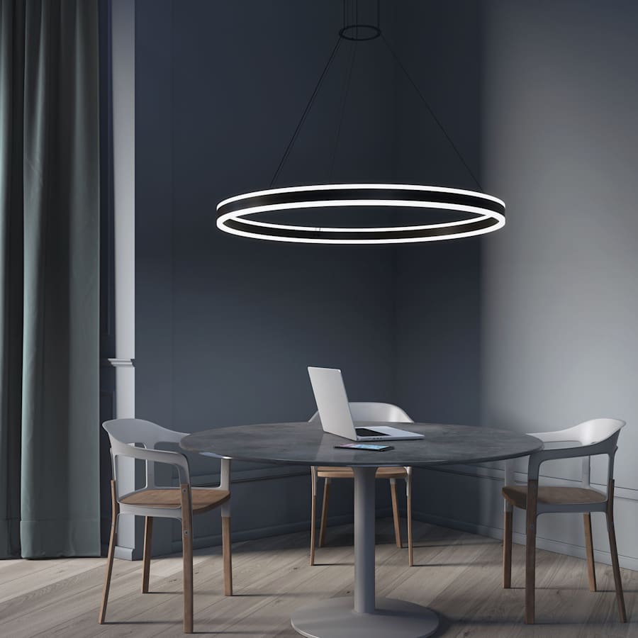 Sonneman Double Corona 32" Wide Integrated LED Ring Chandelier with Acrylic Shades