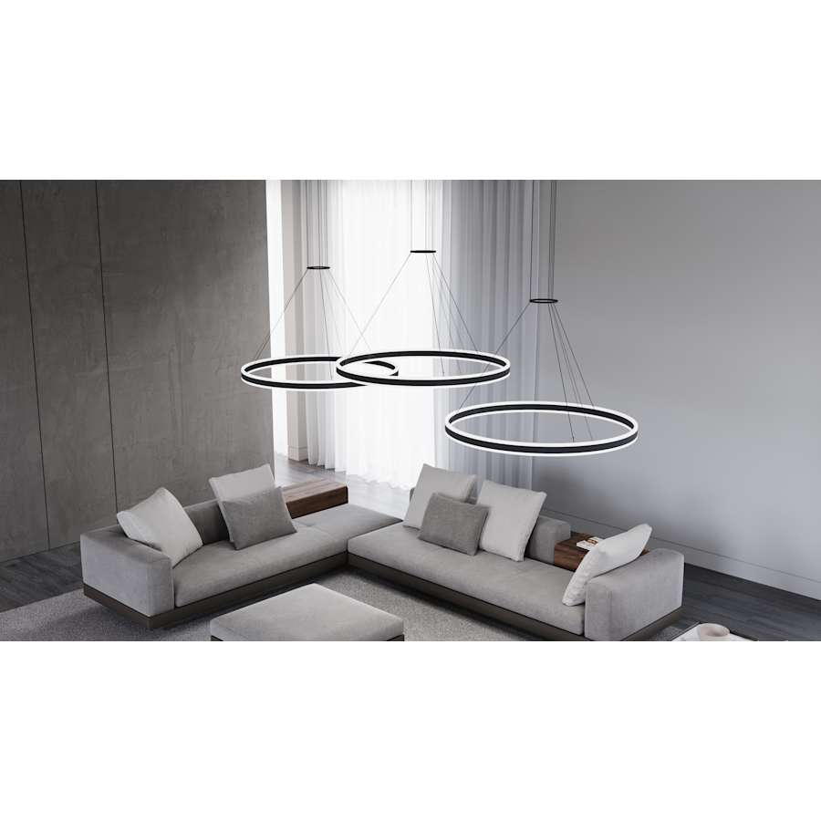 Sonneman Double Corona 32" Wide Integrated LED Ring Chandelier with Acrylic Shades