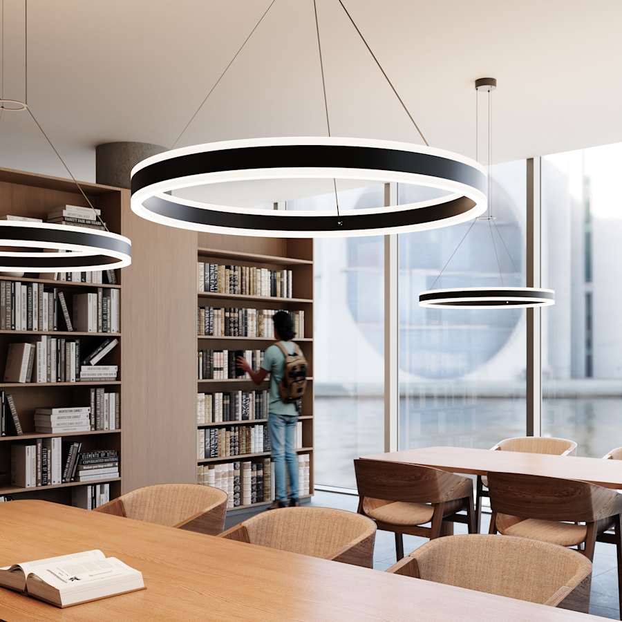 Sonneman Double Corona 32" Wide Integrated LED Ring Chandelier with Acrylic Shades