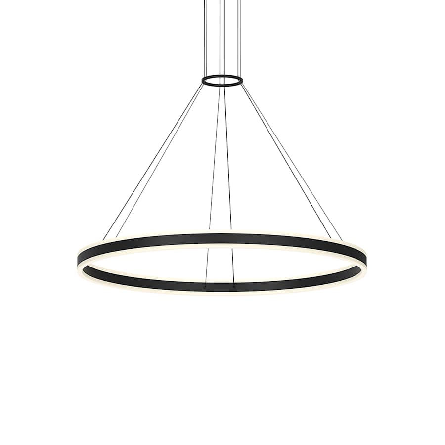 Sonneman Double Corona 48" Wide Integrated LED Ring Chandelier with Acrylic Shades