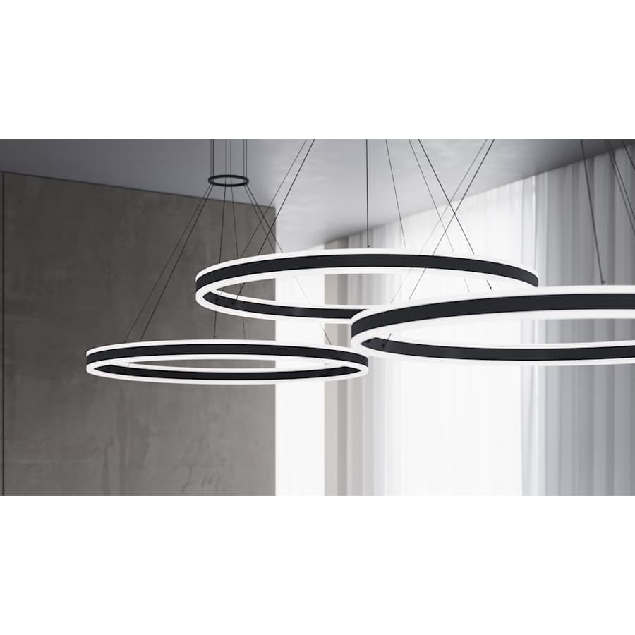 Sonneman Double Corona 48" Wide Integrated LED Ring Chandelier with Acrylic Shades