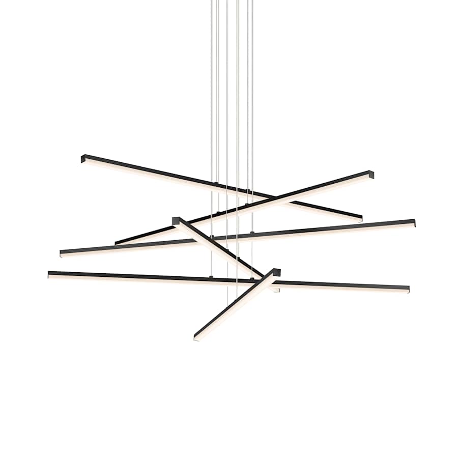 Sonneman Stix 40" Wide 6 Arm LED Chandelier