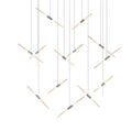 Sonneman Ballet 13 Light 27" Wide LED Abstract Multi Light Pendant with Flush Mounted Arms