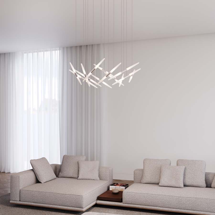 Sonneman Ballet 46" Wide 13 Light Chandelier