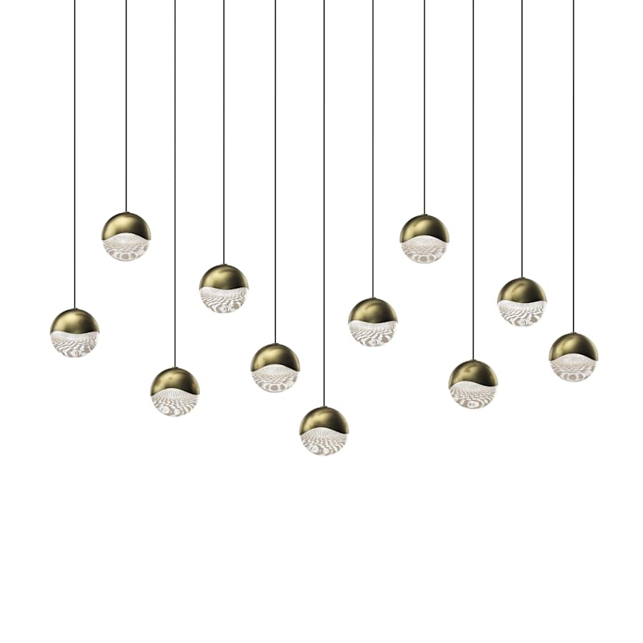 Sonneman Grapes 11 Light 37" Wide LED Suspension Linear Pendant
