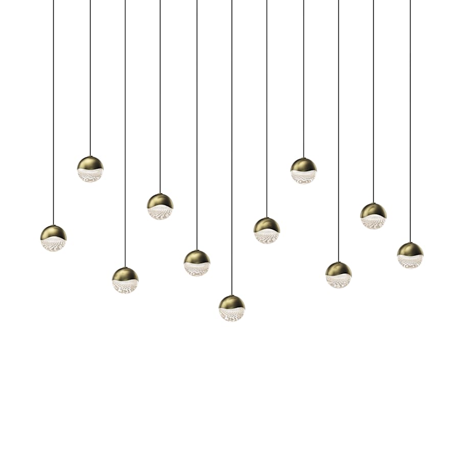 Sonneman Grapes 11 Light 37" Wide LED Suspension Linear Pendant