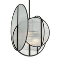 Studio M Crux 5 Light 29" Wide LED Abstract Pendant with Clear, Ribbed Glass Shades