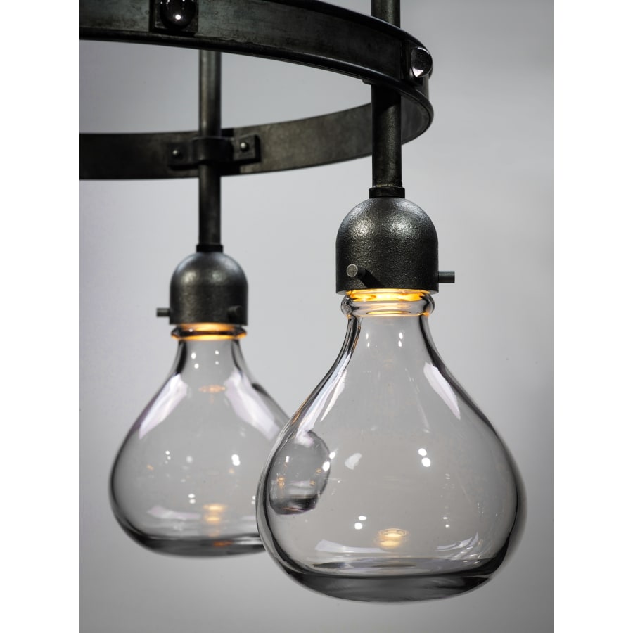 Studio M Napa 5 Light 30-1/2" Wide Integrated LED Multi Light Pendant with Glass Shades and Crystal Accents
