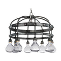 Studio M Napa 8 Light 38-1/4" Wide Integrated LED Multi Light Pendant with Glass Shades and Crystal Accents