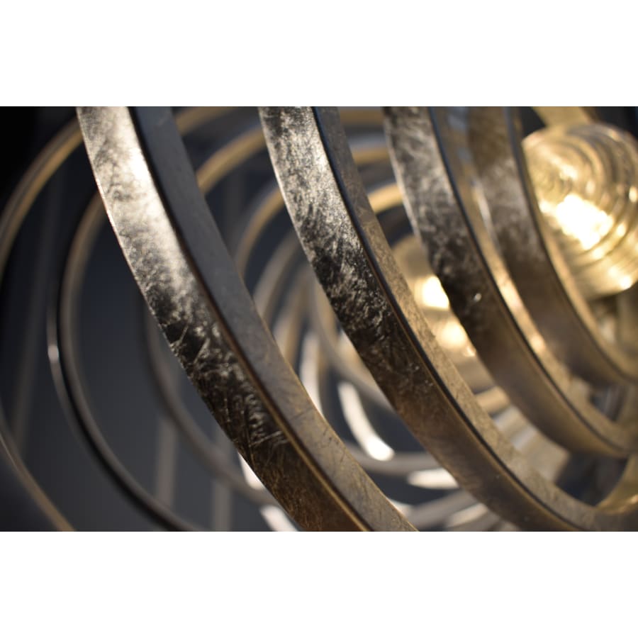 Studio M Frequency 8 Light 38" Wide LED Chandelier with Ribbed Glass Shades