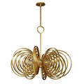 Studio M Frequency 8 Light 38" Wide LED Chandelier with Ribbed Glass Shades