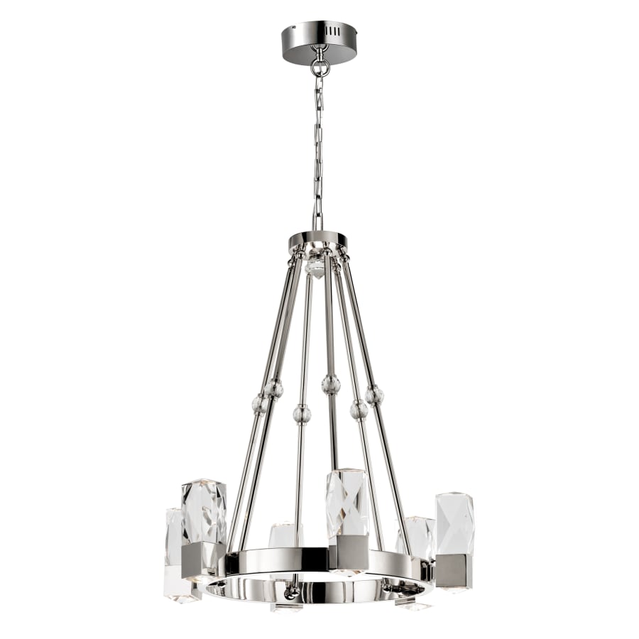 Studio M Empire 12 Light 26-1/2" Wide Integrated LED Chandelier with Faceted Crystal Shades
