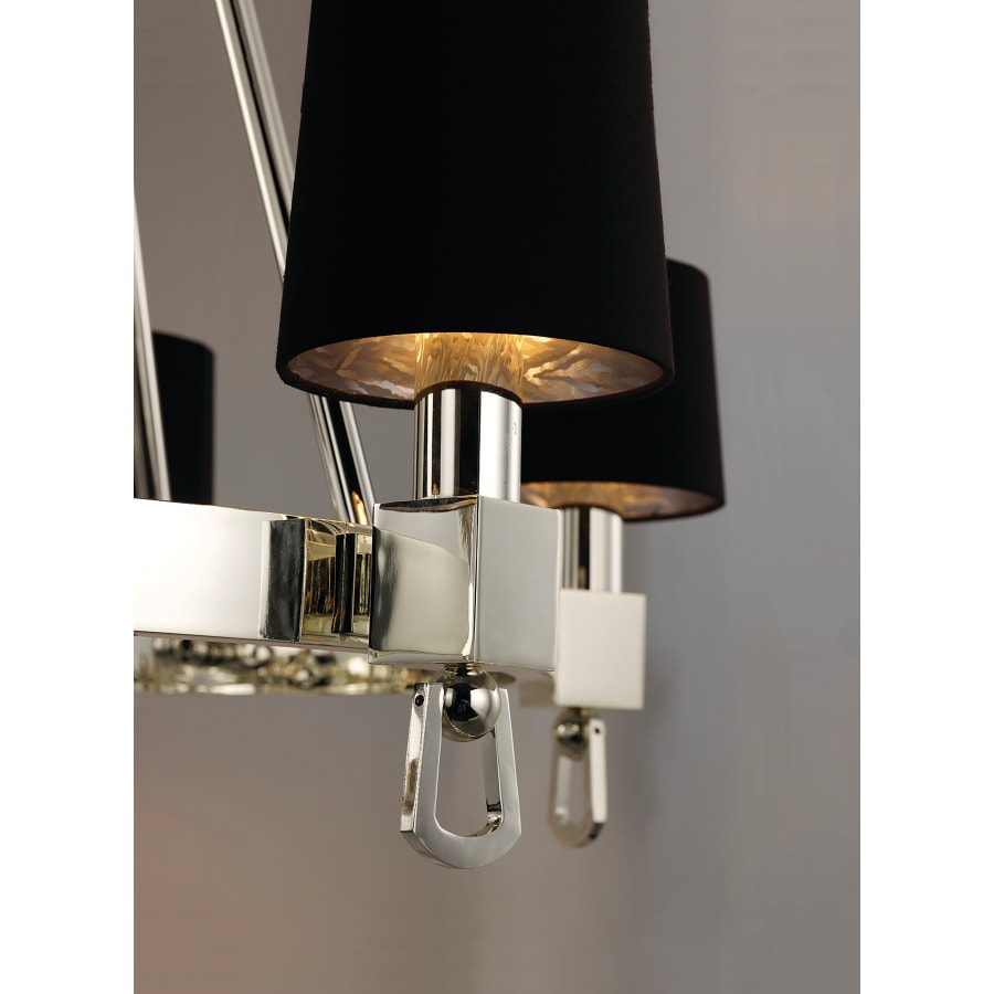 Studio M Jefferson 6 Light 37-1/2" Wide Chandelier with Silk Shades