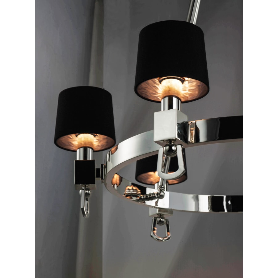 Studio M Jefferson 6 Light 37-1/2" Wide Chandelier with Silk Shades
