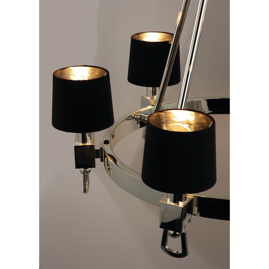 Studio M Jefferson 6 Light 37-1/2" Wide Chandelier with Silk Shades