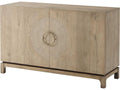 Sawyer Buffet Cabinet in Aged Oak with Brass Handles