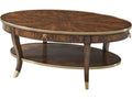 Essential Oval Cocktail Table in Ramsey Mahogany and Brass