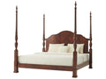 Middleton Rice US King Bed in Mahogany with Brass Rosettes