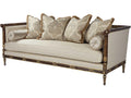 The Regent's Visit Upholstered Sofa with Carved Mahogany Wood Frame