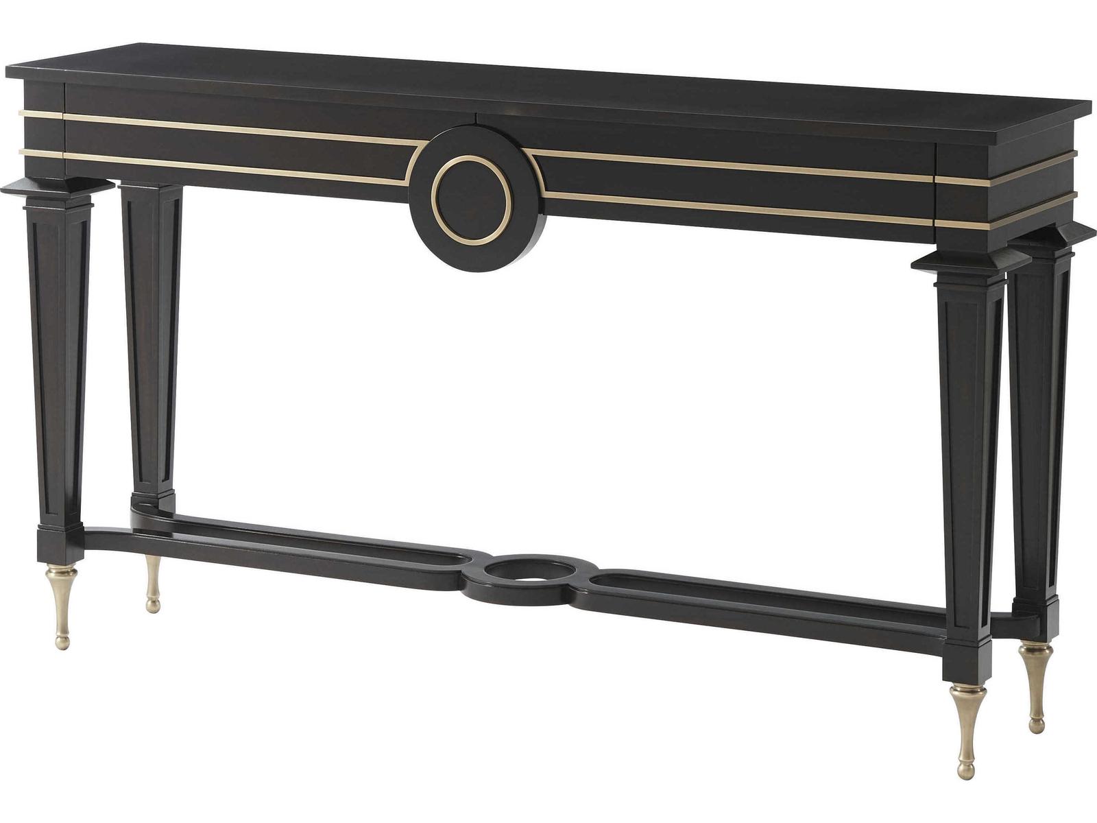 Mid Century Imbuya Burl Two Drawer Console Table