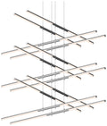 Tik.Tak Stack 47.5" Wide Polished Chrome 6.Tier LED Pendant