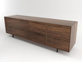 Chapman Storage Long 8-Drawer Double Dresser Walnut and Black