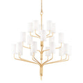 Troy Lighting Juniper 20 Light 52" Wide Chandelier with Linen Shades