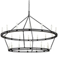Troy Lighting Sutton 28 Light 52" Wide Taper Candle Chandelier - Textured Black