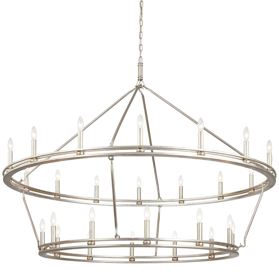 Troy Lighting Sutton 28 Light 52" Wide Taper Candle Chandelier - Champagne Silver Leaf