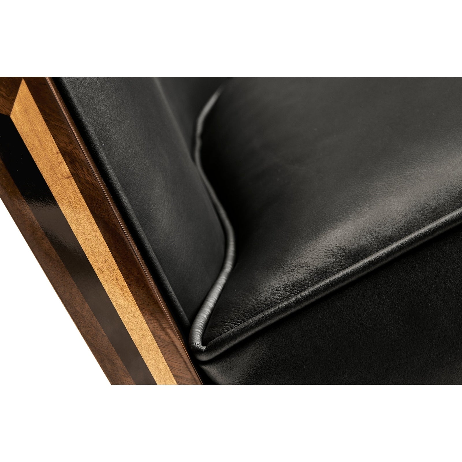 Jonathan Charles Knightbridge Tub Chair with Black Leather (495196-BMA-L012)