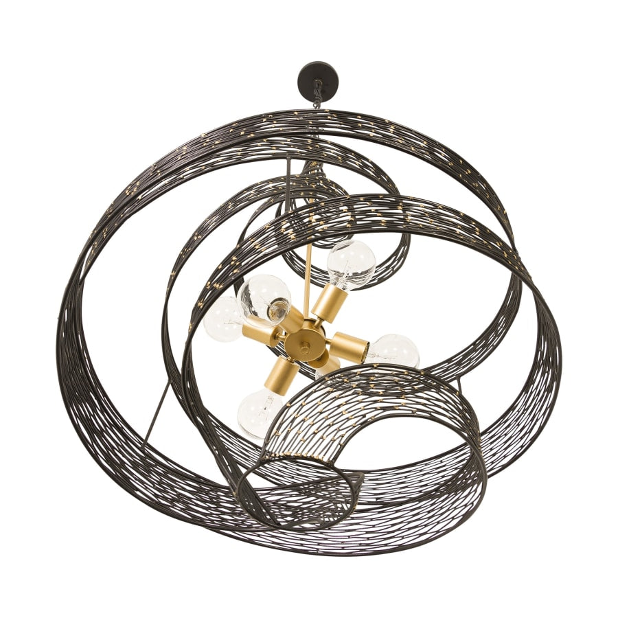 Varaluz Flow 6 Light 26" Wide Abstract Chandelier
