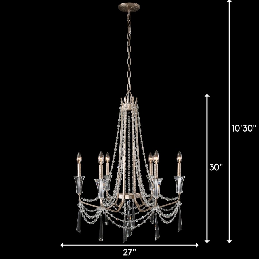 Varaluz Barcelona 6 Light 27" Wide Crystal Chandelier