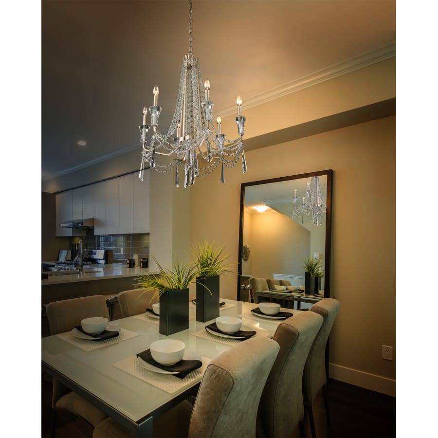 Varaluz Barcelona 6 Light 27" Wide Crystal Chandelier