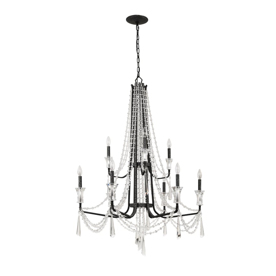 Varaluz Barcelona 9 Light 35" Wide Crystal Chandelier
