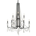 Varaluz Barcelona 9 Light 35" Wide Crystal Chandelier