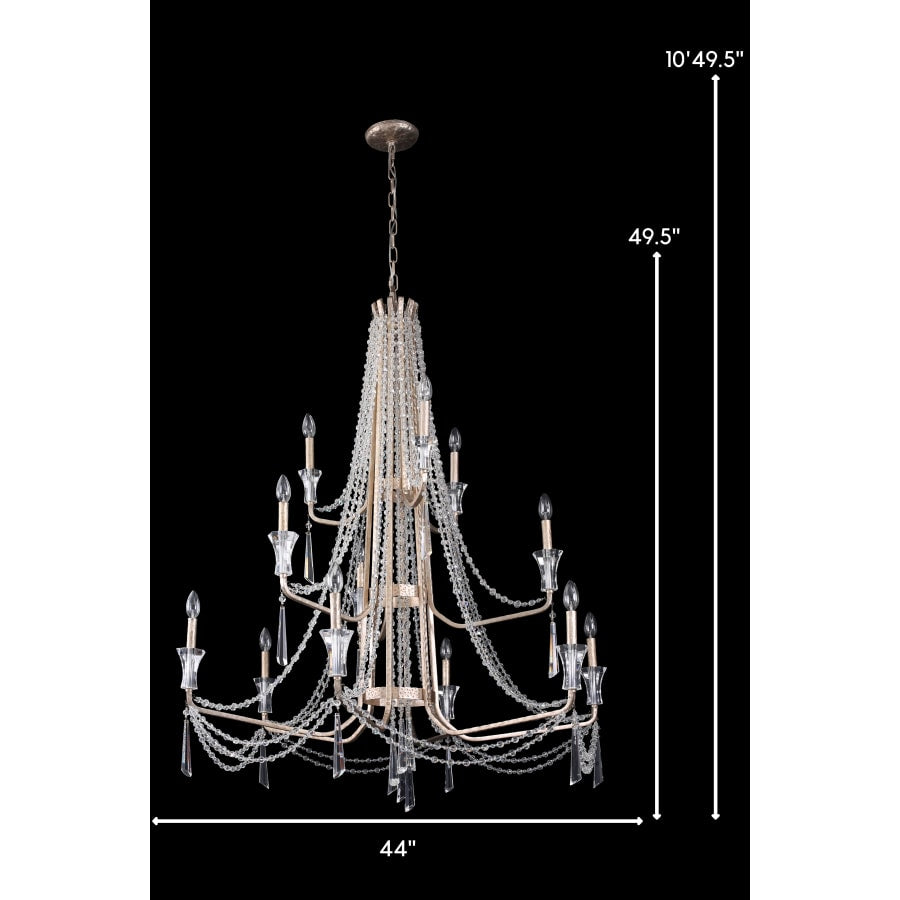 Varaluz Barcelona 12 Light 44" Wide Crystal Chandelier