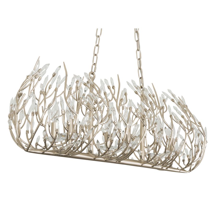 Varaluz Bask 6 Light 36" Wide Crystal Linear Pendant