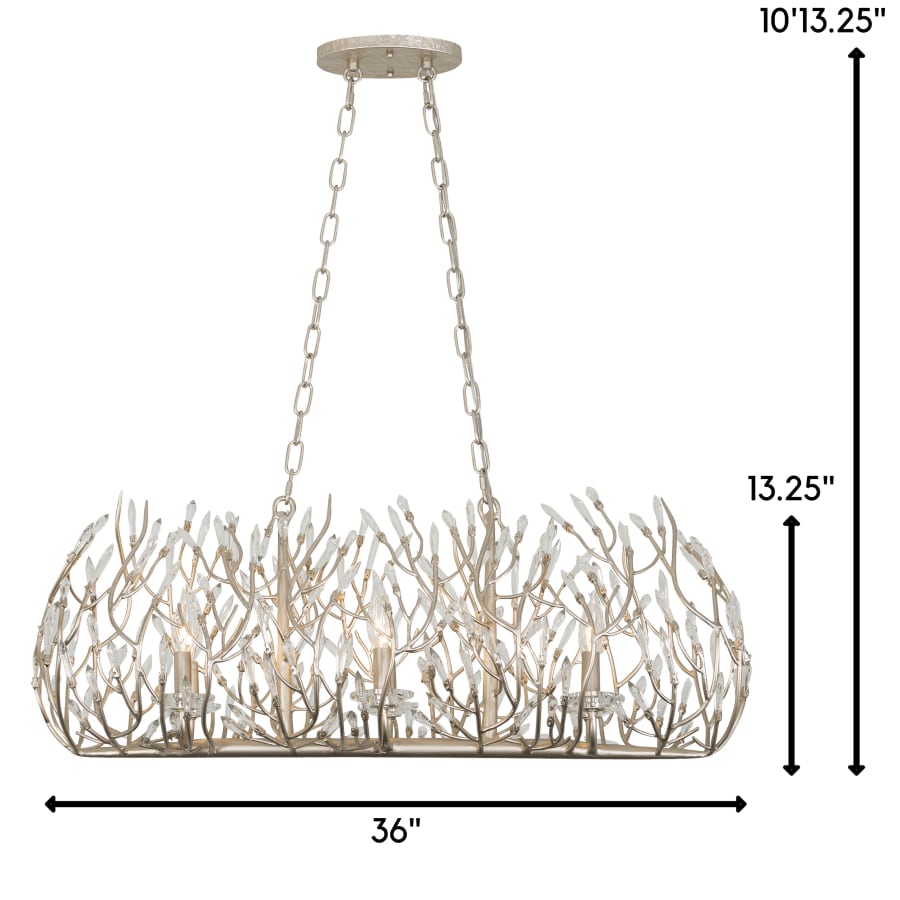 Varaluz Bask 6 Light 36" Wide Crystal Linear Pendant