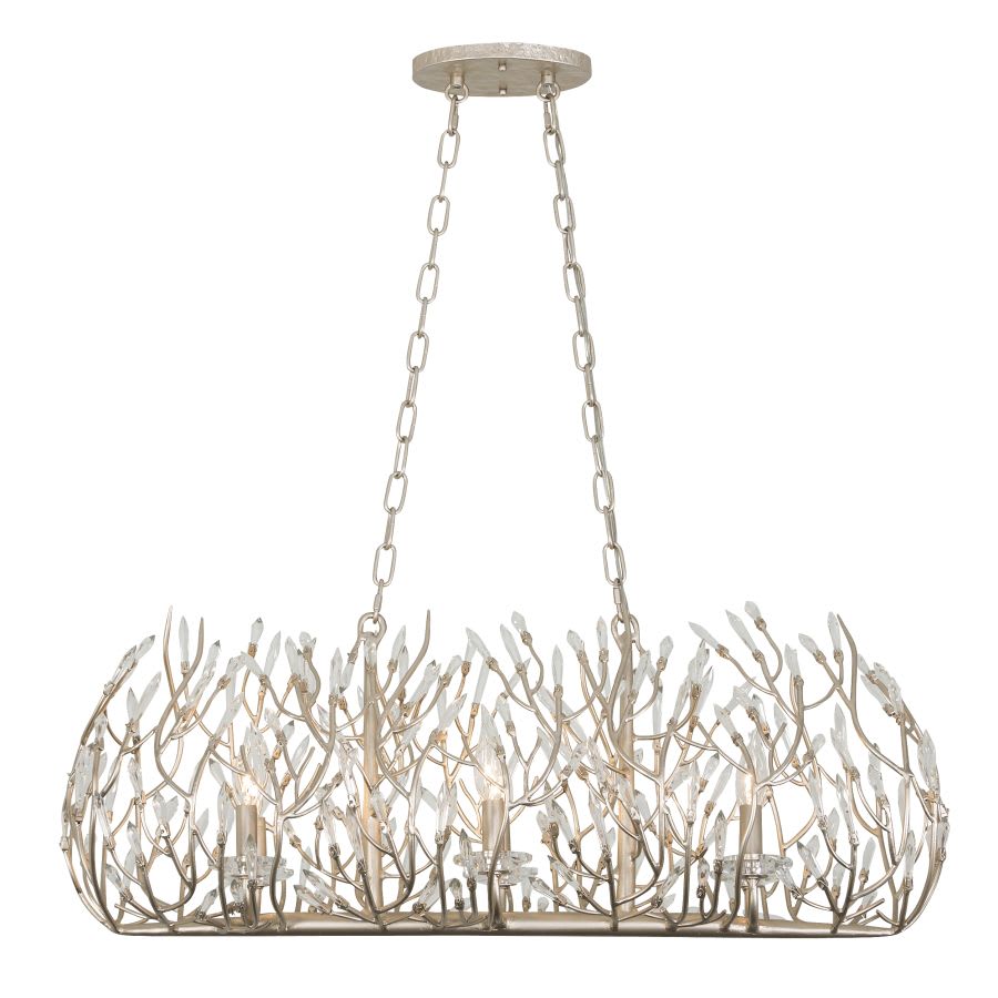 Varaluz Bask 6 Light 36" Wide Crystal Linear Pendant