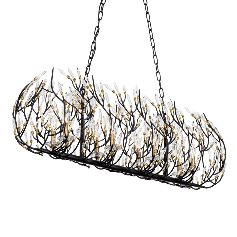 Varaluz Bask 8 Light 48" Wide Crystal Linear Pendant