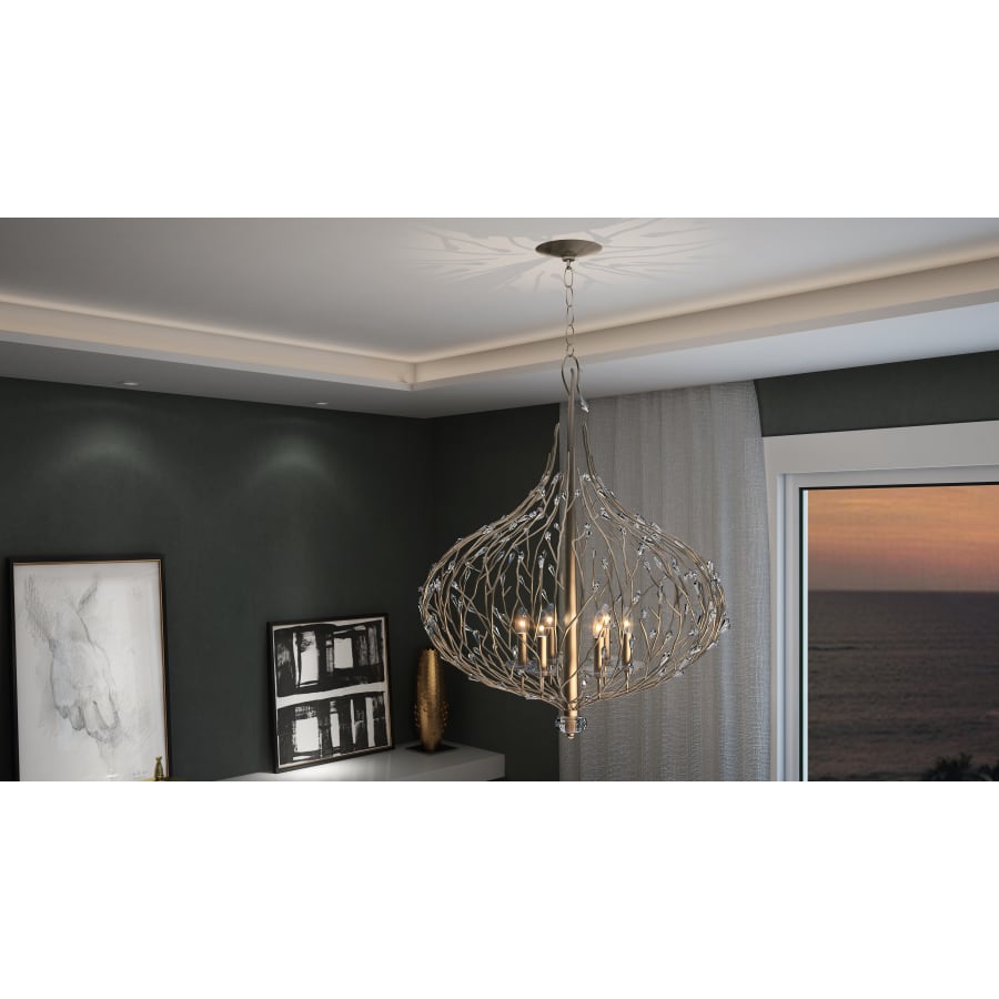 Varaluz Bask 6 Light 27" Wide Crystal Abstract Chandelier
