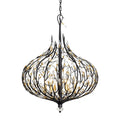 Varaluz Bask 6 Light 27" Wide Crystal Abstract Chandelier