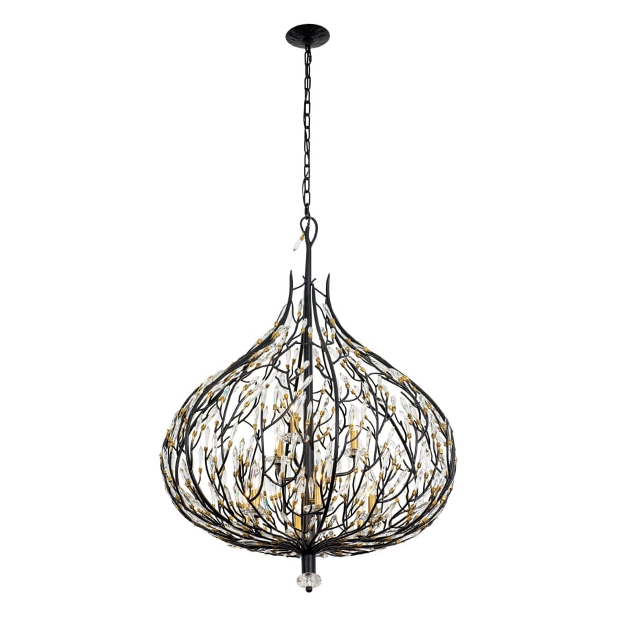 Varaluz Bask 9 Light 32" Wide Crystal Abstract Chandelier