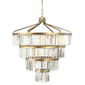 Varaluz Social Club 19 Light 36" Wide Crystal Waterfall Chandelier